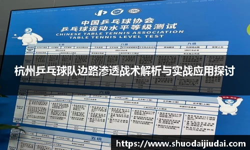 杭州乒乓球队边路渗透战术解析与实战应用探讨
