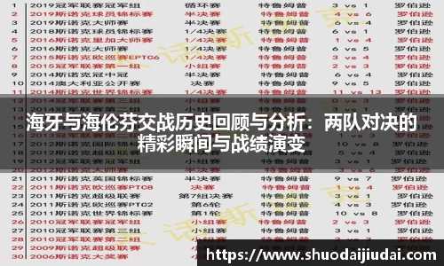 海牙与海伦芬交战历史回顾与分析：两队对决的精彩瞬间与战绩演变